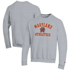チャンピオン メンズ パーカー・スウェットシャツ アウター Maryland Terrapins Champion Athletics Logo Pullover Sweatshirt Gray