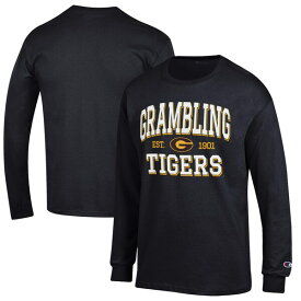 チャンピオン メンズ Tシャツ トップス Grambling Tigers Champion Jersey Est. Date Long Sleeve TShirt Black