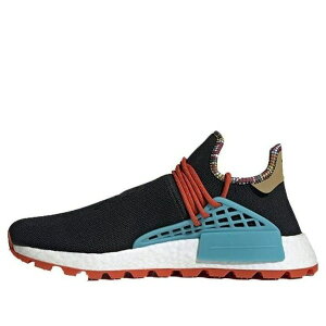 adidas �A�f�B�_�X �����Y �X�j�[�J�[ �yadidas x Pharrell NMD Hu Inspiration Pack 'Black Clear Blue College Orange' EE7582�z �T�C�Y US_M_4