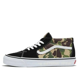 Vans �o���Y �����Y �X�j�[�J�[ �yVans x Bape SK-8 Mid 'Camo' VN000MZGCX3�z �T�C�Y US_8.5(26.5cm)