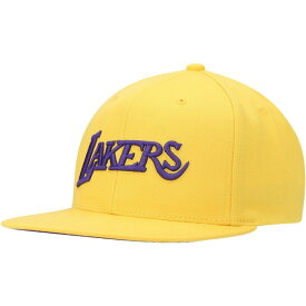 ミッチェル&ネス メンズ 帽子 アクセサリー Los Angeles Lakers Mitchell & Ness Hardwood Classics Tonal Snapback Hat Gold