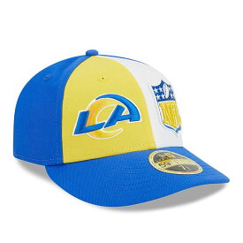 ニューエラ メンズ 帽子 アクセサリー Los Angeles Rams New Era 2023 Sideline Low Profile 59FIFTY Fitted Hat Yellow/Royal