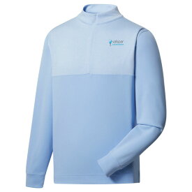 フットジョイ メンズ ジャケット＆ブルゾン アウター Valspar Championship FootJoy Heather Yoke HalfZip Pullover Sweatshirt Light Blue