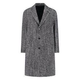 ラルディーニ メンズ ジャケット＆ブルゾン アウター Single-breasted Wool Coat Black