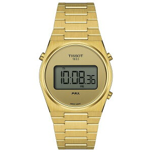 eB\bg fB[X rv ANZT[ Unisex Digital PRX Gold PVD Stainless Steel Bracelet Watch 35mm Gold