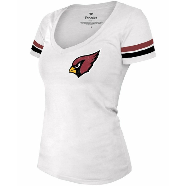 ファナティクス レディース Tシャツ トップス Women's Deandre Hopkins White Arizona Cardinals Name Number V-Neck T-shirt White - 2