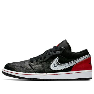 Jordan �W���[�_�� �����Y �X�j�[�J�[ �yAir Jordan 1 Low 'Brushstroke Swoosh - Black Red' DA4659-001�z �T�C�Y US_8.5(26.5cm)