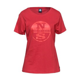 【送料無料】 ノースセール レディース Tシャツ トップス T-shirts Red