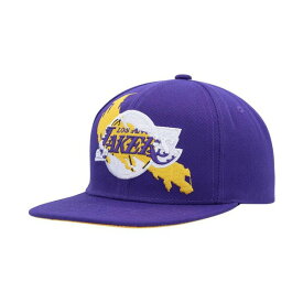 ミッチェル&ネス レディース 帽子 アクセサリー Men's Purple Los Angeles Lakers Paint By Numbers Snapback Hat Purple