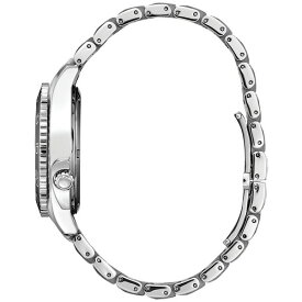 シチズン レディース 腕時計 アクセサリー Eco-Drive Women's Sport Luxury Diamond Accent Stainless Steel Bracelet Watch 35mm Silver-tone