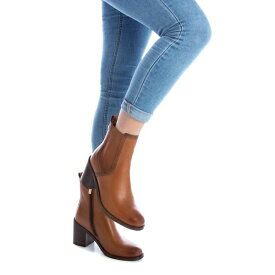 キシタイ レディース ブーツ シューズ Women's Leather Booties Carmela By XTI Camel