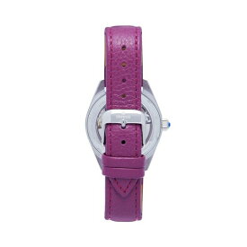 エンプレス レディース 腕時計 アクセサリー Women Magnolia Leather Watch - Purple/Silver, 37mm Purple/silver
