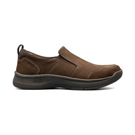 ノンブッシュ メンズ スニーカー シューズ Men's Mac Leather Moc Toe Slip-On Shoes Brown