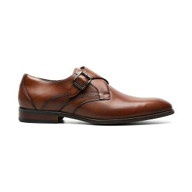 ステイシーアダムス メンズ スニーカー シューズ Men's Karcher Plain Toe Monk Strap Slip-On Dress Shoes Cognac
