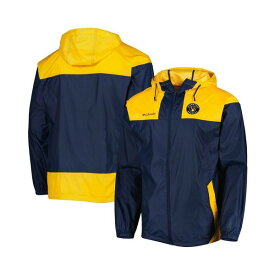 コロンビア レディース ジャケット＆ブルゾン アウター Men's Navy, Gold Milwaukee Brewers Omni-Shade Flash Forward Challenger Full-Zip Windbreaker Jacket Navy, Gold