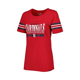 ニューエラ レディース Tシャツ トップス Women's Red St. Louis Cardinals Team Stripe T-shirt Red