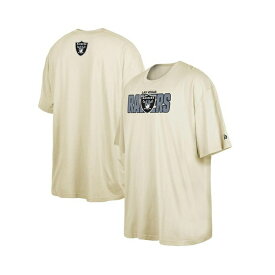ニューエラ レディース Tシャツ トップス Men's Cream Las Vegas Raiders 2023 NFL Draft Big and Tall T-shirt Cream