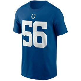 ナイキ レディース Tシャツ トップス Men's Quenton Nelson Royal Indianapolis Colts Name and Number T-shirt Royal