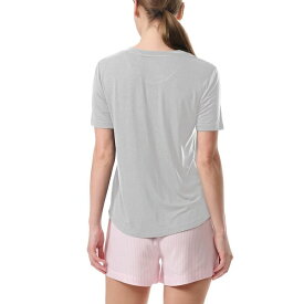 トミー ヒルフィガー レディース Tシャツ トップス Women's 2-Pc. T-Shirt & Boxer Pajamas Set Heather Grey Stripe