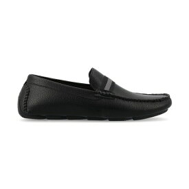ヴァンセ カンパニー メンズ スリッポン・ローファー シューズ Men's Griffin Tru Comfort Foam Slip-On Driving Loafers Black