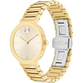 モバド レディース 腕時計 アクセサリー Women's Bold Horizon Swiss Quartz Ionic Plated Light Gold-Tone 2 Steel Watch 34mm Gold-Tone