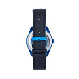 レイン レディース 腕時計 アクセサリー Men Weston Automatic Skeletonized Leather Strap Watch - Blue/Black Blue/black