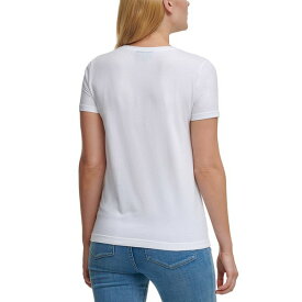 ダナ キャラン ニューヨーク レディース Tシャツ トップス Short Sleeve Sequin Pocket T-Shirt White