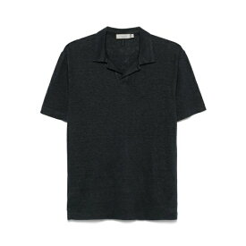 カナーリ メンズ Tシャツ トップス Linen t-shirt Blue