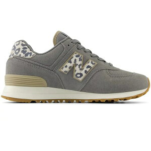 New Balance �j���[�o�����X ���f�B�[�X �X�j�[�J�[ �yNew Balance 574 Harbor Grey Leopard (Women's)�z �T�C�Y US_7.5(24.5cm) Harbor Grey/Sea Salt/Phantom