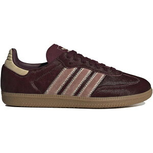 adidas �A�f�B�_�X ���f�B�[�X �X�j�[�J�[ �yadidas Samba OG Maroon Sand Strata Pony (Women's)�z �T�C�Y US_5(22.0cm) Sand Strata/Maroon/Warm Clay