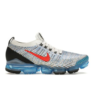 Nike �i�C�L �����Y �X�j�[�J�[ �yNike Air VaporMax Flyknit 3 Photo Blue Club Gold�z �T�C�Y US_7.5(25.5cm) White/Habanero Red-University Gold-Photo Blue