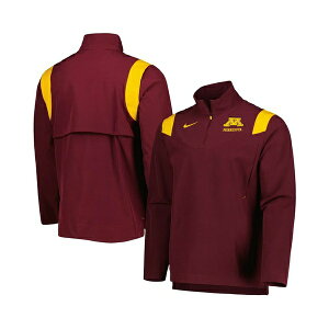 �i�C�L �����Y �V���c �g�b�v�X Men's Maroon Minnesota Golden Gophers 2022 Coaches Sideline Quarter-Zip Top Maroon