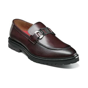 ステイシーアダムス メンズ スリッポン・ローファー シューズ Men's Hale Moc Toe Bit Slip On Loafer Bordeaux