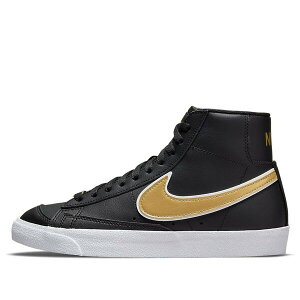 Nike �i�C�L ���f�B�[�X �X�j�[�J�[ �y(WMNS) Nike Blazer Mid '77 Essential 'Black Metallic Gold' DH0070-001�z �T�C�Y US_9(26.0cm)