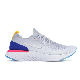 Nike ナイキ メンズ スニーカー 【Nike Epic React Flyknit】 サイズ US_9(27.0cm) White Racer Blue Pink Blast