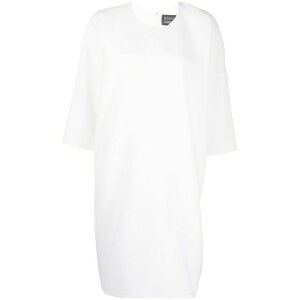 �W�������J�E�J�p���m�� ���f�B�[�X �����s�[�X �g�b�v�X Anne three-quarter sleeve wool dress White
