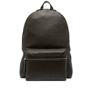 �I���`�A�[�j �����Y �o�b�N�p�b�N�E�����b�N�T�b�N �o�b�O Logo-plaque leather backpack Brown