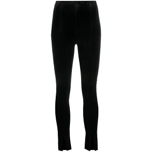 �A���P�~�[ ���f�B�[�X �J�W���A���p���c �{�g���X X lia aram hem-split velvet trousers Black
