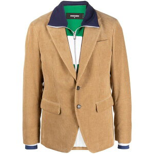 �f�B�[�X�N�G�A�[�h �����Y �W���P�b�g���u���]�� �A�E�^�[ Layered-effect single-breasted blazer Neutrals
