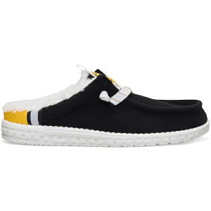 Hey Dude �w�C�f���[�h �����Y �X�j�[�J�[ �yHey Dude Wally Slip Loafer NHL Boston Bruins�z �T�C�Y US_M_13 Black/Yellow