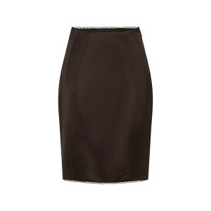 �j�R���X�J�[�N�E�b�h ���f�B�[�X �X�J�[�g �{�g���X Dayane lace-trim midi skirt Brown