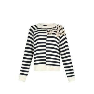 �����[�W���[ ���f�B�[�X �j�b�g&�Z�[�^�[ �A�E�^�[ Stone-embroidery sweater Black