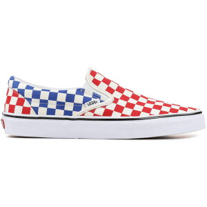 Vans �o���Y �����Y �X�j�[�J�[ �yVans Classic Slip-On Checkerboard Red Blue�z �T�C�Y US_M_4 Checkerboard Red/Blue