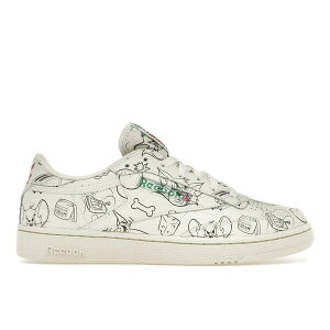 Reebok ���[�{�b�N �����Y �X�j�[�J�[ �yReebok Club C Tom & Jerry All-Over�z �T�C�Y US_9.5(27.5cm) Chalk/Paper White/Excellent Red