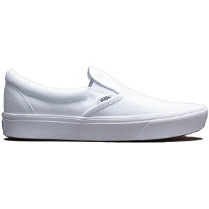 Vans �o���Y �����Y �X�j�[�J�[ �yVans Comfycush Slip-On True White�z �T�C�Y US_M_3.5 True White/True White