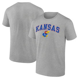 ファナティクス メンズ Tシャツ トップス Kansas Jayhawks Fanatics Branded Campus TShirt Steel