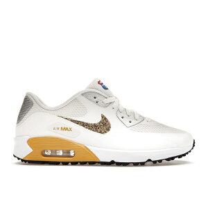 Nike �i�C�L �����Y �X�j�[�J�[ �yNike Air Max 90 Golf PGA Championship�z �T�C�Y US_8(26.0cm) Summit White/White-Metallic Silver-Sanded Gold