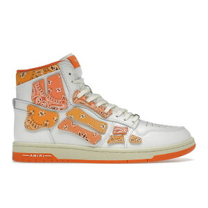 AMIRI �A�~�� �����Y �X�j�[�J�[ �yAMIRI Skel Top Hi Bandana White Orange�z �T�C�Y US_10(28.0cm) White/Orange