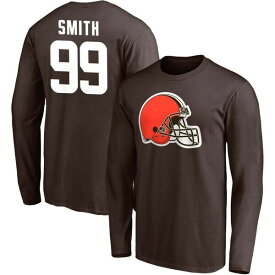 ファナティクス メンズ Tシャツ トップス Cleveland Browns Fanatics Branded Team Authentic Personalized Name & Number Long Sleeve TShirt Smith,Za'Darius-99
