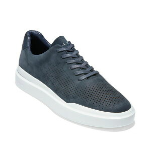R[n[ Y Xj[J[ V[Y Men's GrandPro Rally Laser Cut Perforated Sneakers Navy Ink Nubuck